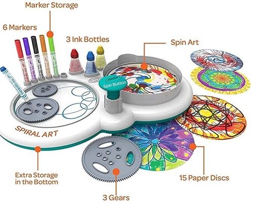 Crayola spiral art spin - art,