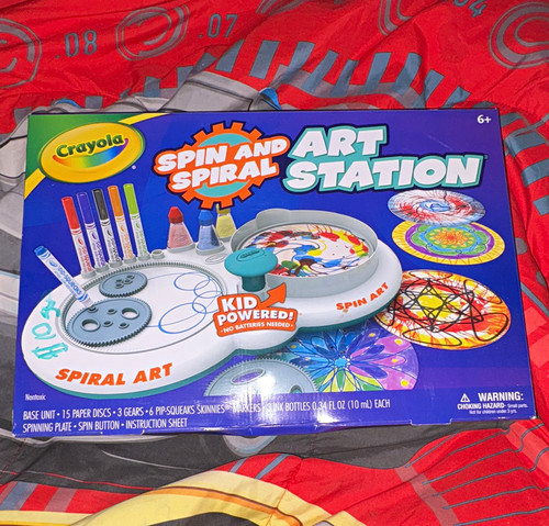 Crayola spin and spiral art - and,